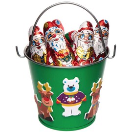 Baker Ross AX302 Mini Christmas Tin Bucket - Pack of 5, Christmas Decorations for Kids to Decorate and Display, Ideal Kids Arts and Crafts Project
