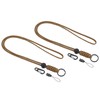 PATIKIL Paracaídas Cordón 20 Pulgadas, 2 Paquete Collar Llavero Cordón