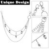 OOTSR Three-layer trouser chain, jeans chains, punk skull trouser chain,