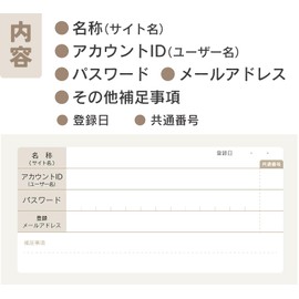 Note-Life Password Book, A5 Size, Full Color, Simple, 90 Accounts, Email Address Management (Easy to Write in and Easy to Use)