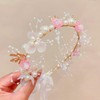 Flower Headband for Wedding Girl Headpiece Crystal Floral Hair Accessories