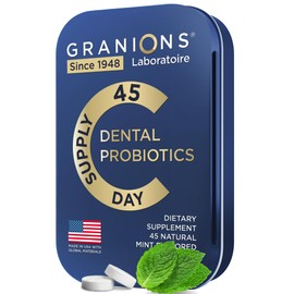 Oral Probiotic Mints - Best Breath Freshener with Lactobacillus Salivarius - 3 Billion CFU for Dental Probiotics for Teeth and Gums - Oral Health Probiotics for Bad Breath and Oral Care - 45 Tablets
