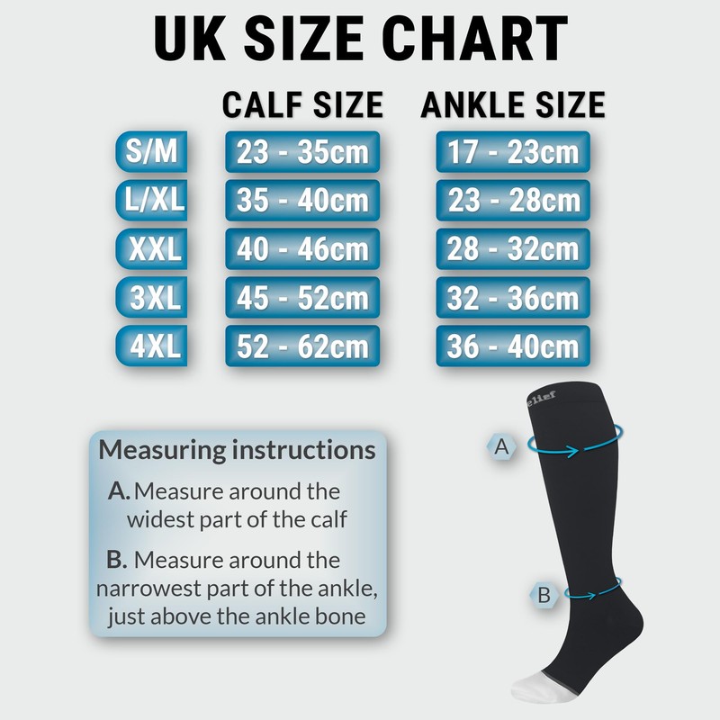 360 RELIEF 2 Pairs Compression Socks for Women & Men