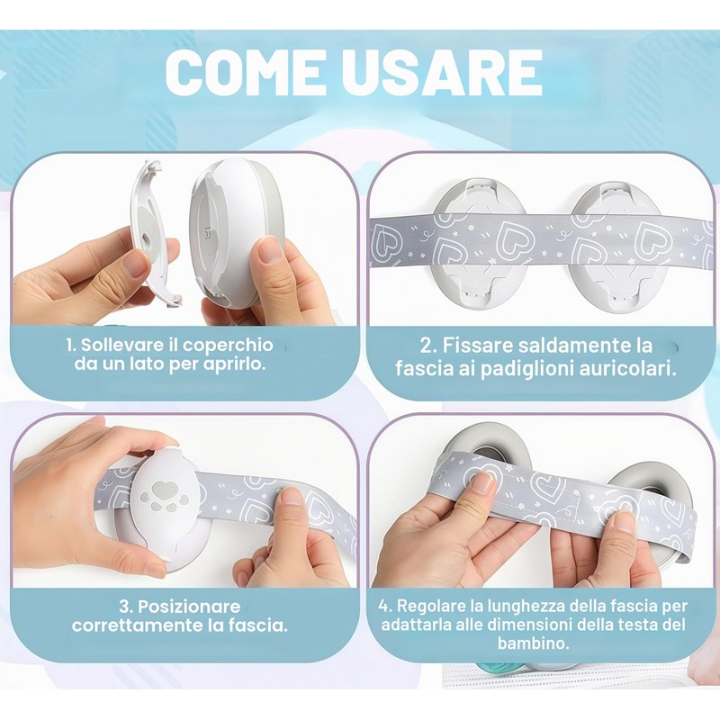 GUKOY Cuffie Antirumore per Neonati e Bambini Piccoli Fino a