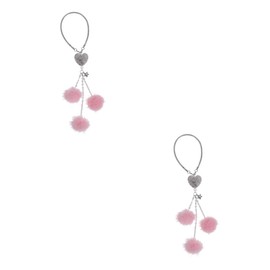 SUPVOX 2 Pcs Car Dashboard Ornament Rhinestone Fur Ball Unique Car Ornaments for Dashboard Decor Interior Car Decor