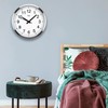 HITO 16" Silent Wall Clock Battery Operated Non Ticking Sweep
