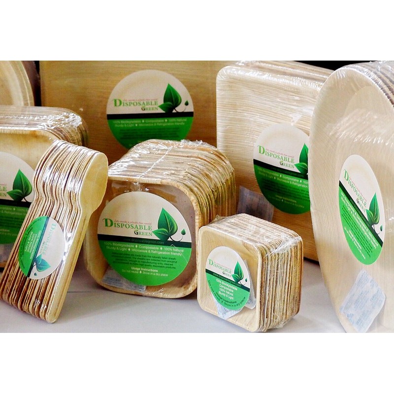 DISPOSABLE GREEN® | 25x25 CM Square Plates | 25 PCS