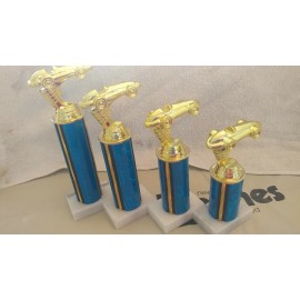 4 Pinewood Derby Cub Scouts Trophies Real Marble -Free Engraving!!!