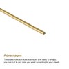 sourcing map Solid Brass Round Bar 1 mm Diameter 300
