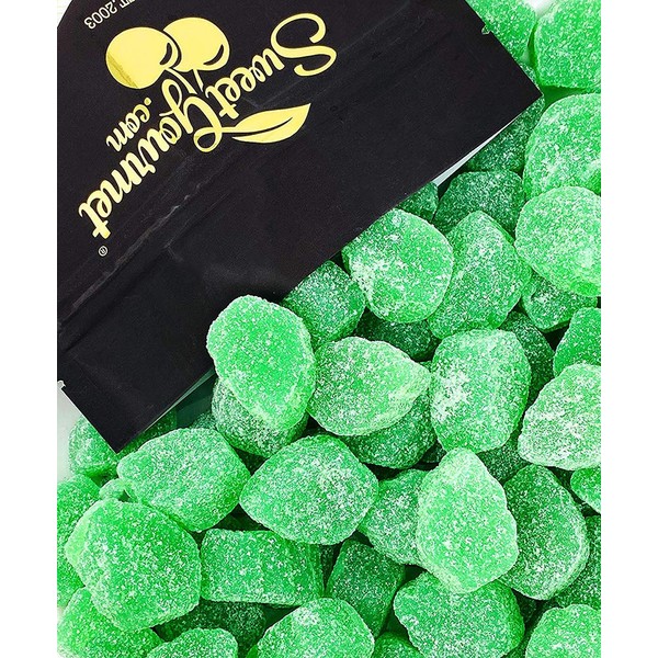SweetGourmet Jelly Spearmint Leaves Candy Slices | 2.5 Pounds