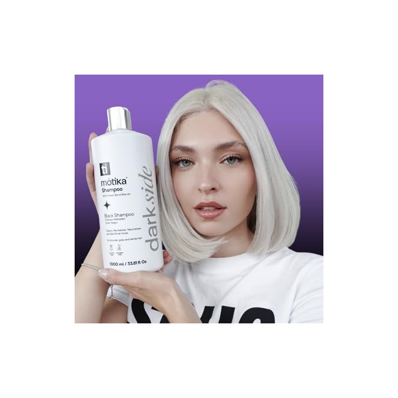 Motika Shampoo Negro - Matizador de Rubios Humo (450 ml)