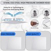 GGStudy Rain Shower Head Brushed Nickel with Extension Arm 16
