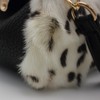 Fosrion Luxurious Leopard-Print Genuine Mink Fur Evening Handbag – Elegant