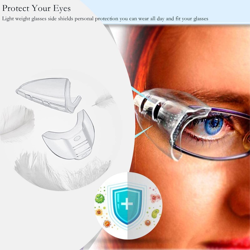Vilbocr 4 Pairs Safety Glasses Side Shields,Eye Protection Flexible Anti