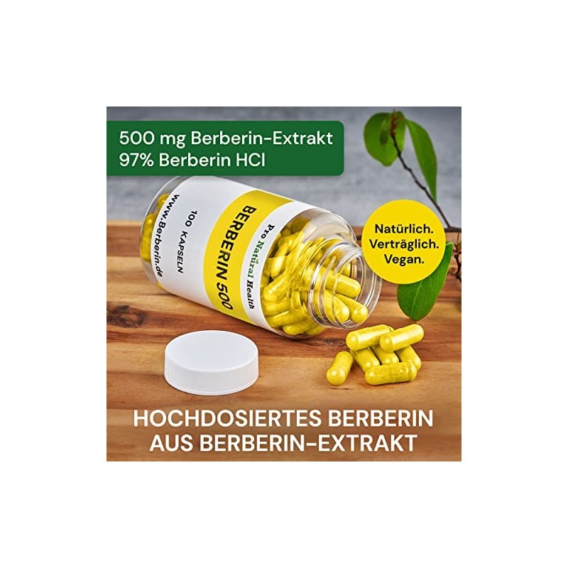 Berberine 500 mg, 60 capsules, high dose, top dietary supplement
