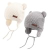DRESHOW Unisex Baby Beanie Cap, Cute Bear Beanie with Earflaps