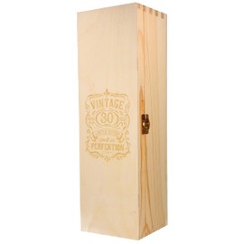 WORTGEFECHTE High Quality Wooden Wine Box with Laser Engraving 30th Birthday Gift Idea Wine Packaging Funny Gift Wooden Box Storage Box Gift for Men and Women