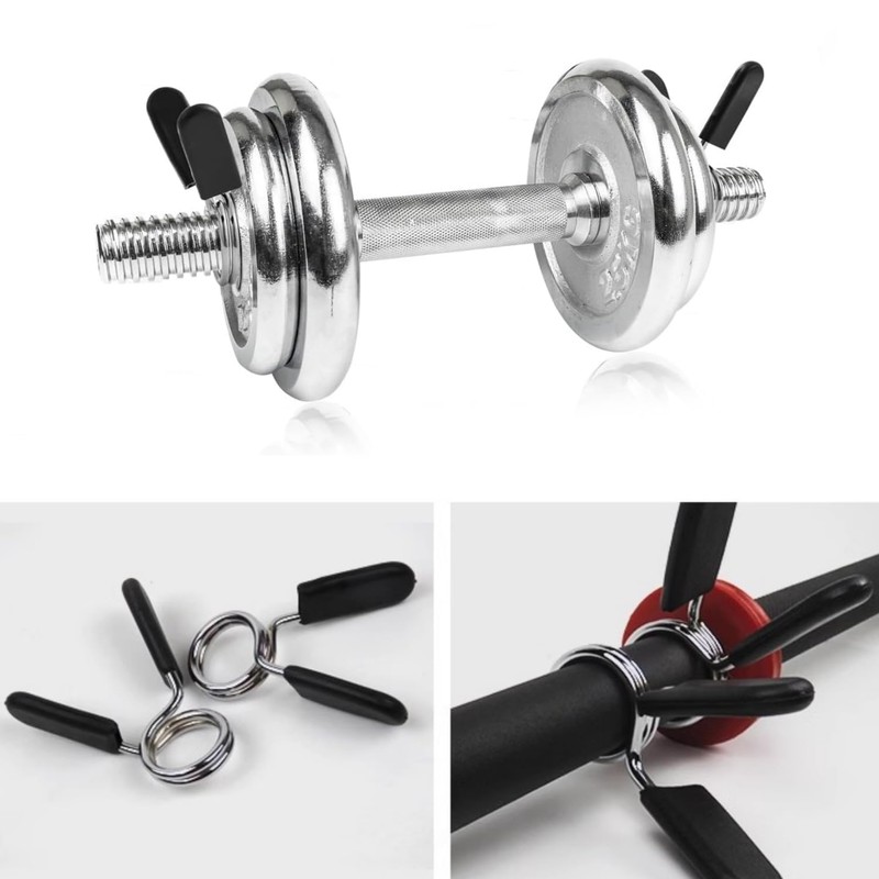 Fenglin-joy Dumbbell Bar Spring Clasp, Pack of 4, 28 mm