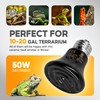 HealSmart 50W Mini Reptile Heat Lamp Ceramic Heat Emitter, No