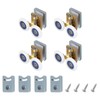 sourcing map 4 Pcs 26mm Double Shower Door Rollers Copper