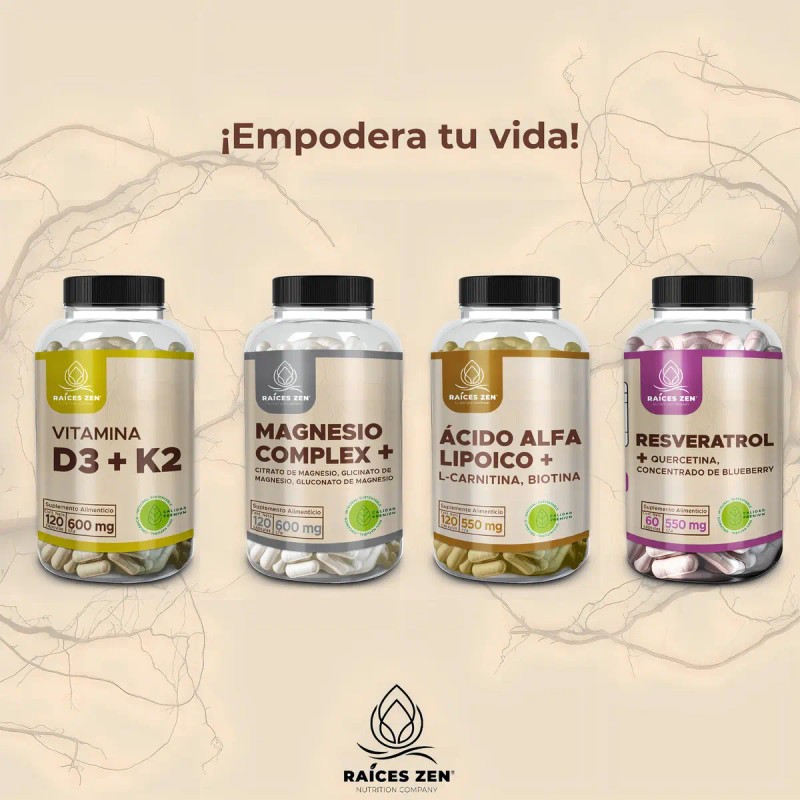 Complejo Raíces Zen 640mg 120 Cápsulas Sabor Suplemento Energético