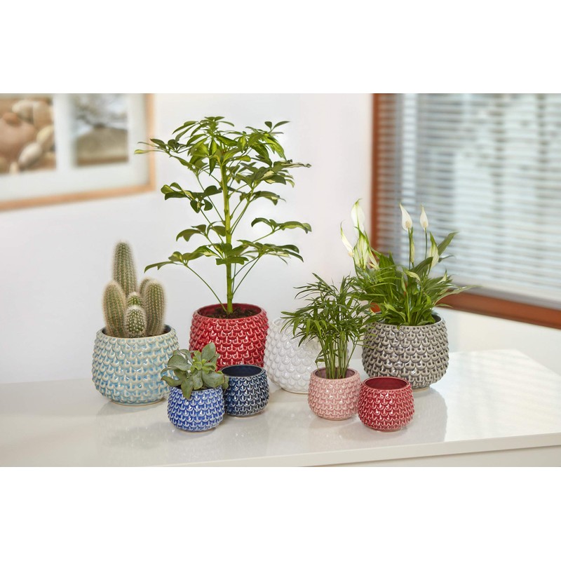 Bloomingville Ceramic Flower Pot Pinecone - colorful Planter, Pot for