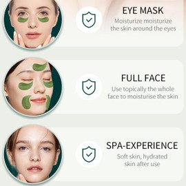 Etuanxi Under Eye Mask, Under Eye Patches, 60 Pcs Moisturizing and Improving Eye Skin Dryness, Nourishing Eye Care Mask for Dark Circles and Puffiness (Centella green)