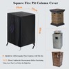 Onlyme Fire Pit Cover Fire Table Cover Square, Outdoor Propane