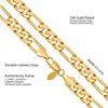 LIFETIME JEWELRY Beveled Figaro Chain Necklaces for Women and Men