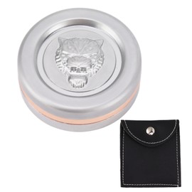 3 Layers Push Slider Coin Toy Metal Round Shaped Magnetic Anxiety Relief Slider Games with Storage Bag Silver