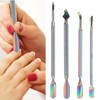 4pcs Stainless Steel Nail Cuticle Pusher Cuticle Trimmer Remover Set