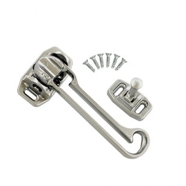 Silver Security Bolt Latch Lock (Tank Style) Security