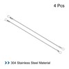 PATIKIL Stainless Steel Lanyard Cable 2mmx20cm, 4 Pack Eyelets Ended