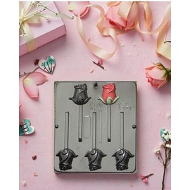 Candy Molds N More Rose Lollipop Chocolate Candy Mold 3328