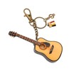 Mini Guitar Model Keychain Function Smoothing Wood Rich Details Miniature