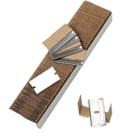 CANOPUS Pack of 100 Ceramic Hob Scraper Replacement Blades, Stainless Steel Scraper Blades 1.5 Inch for Glass Scraper, Glue and Decals, Decals, Scraper Razor Blades, Ceramic Hob Scratch Blades for