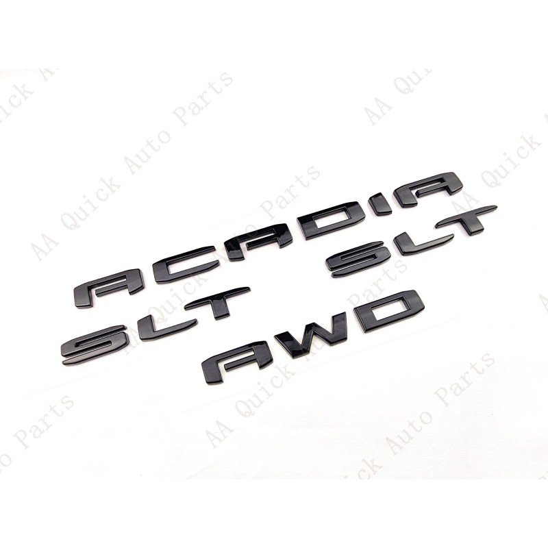 GMC 6PC Gloss Black Door Rear Tailgate Acadia SLT AWD