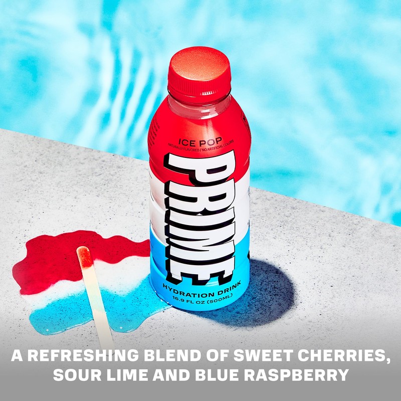 PRIME Hydration ICE POP, Sports Drinks, Electrolyte Enhanced for Replenishing