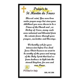 St Martin De Tours Patron Saint of France Prayer Card Blessed by His Holiness Francis