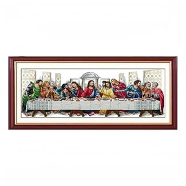 Proumhang Cross Stitch Embroidery Kits Pre-Printed Embroidery DIY Handmade Embroidery Kit Set The Last Supper
