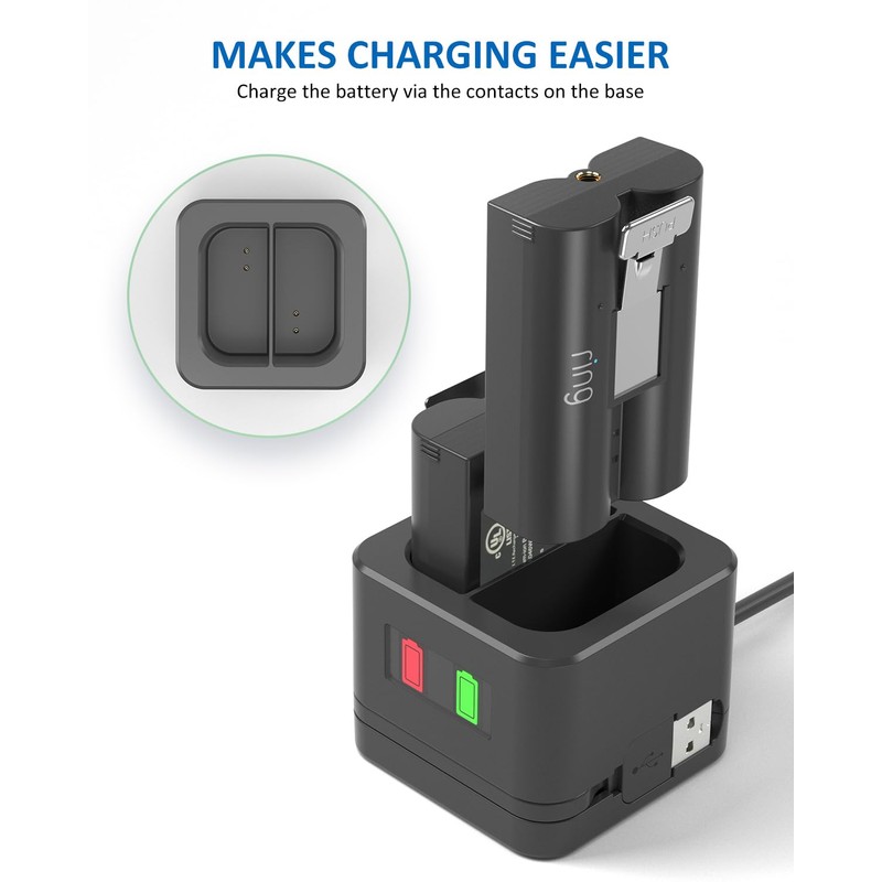Ring Battery Charger Station, Ring Battery Charger Dock Compatible with