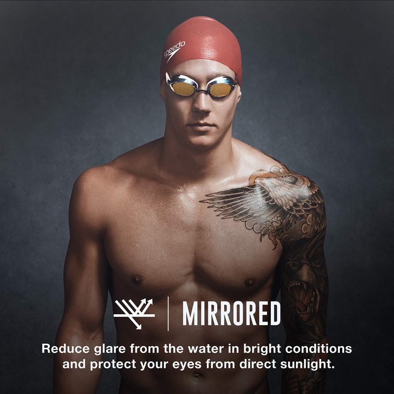 Speedo anteojos de natación unisex para adultos con espejo Vanquisher