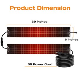 H&G lifestyles Insulated Water Pipe Heating Wrap, 3ft Anti-Freeze Heating Jacket for Water Pipe Internal Thermostat Max Temp 158℉ Winter Must-Have(Pack of 2)