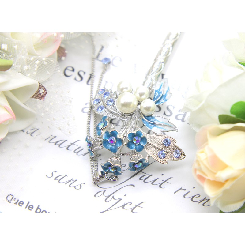 Miaomyao Kanzashi Hair Ornament, Kimono, Pearl, Bijou, Flower, Bouquet, Hair