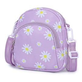 Cute Mini Novelty Wallets for Kits Girls (Daisy Purple)