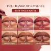 Set 6 Labiales En Barra Mate De Larga Duración 220-m422-6pcs