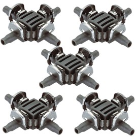 Bewässerung 5 x Gardena cross piece distributor accessory for the micro drip system 4.6 mm (3/16 inch) adapter (5 x cross piece 4.6 mm)