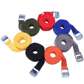 Pack of 6 Tie Down Straps Lashing Straps with Ratchet Fastening Straps Bicycle Carrier Clamp Lock Quick Release Strap Luggage Straps Elastic for Camping Outdoor and Car Transport etc. (25 mm x 5 m,
