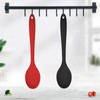 2 Pcs Silicone Mixing Spoons Nonstick Heat Resistant BPA Free