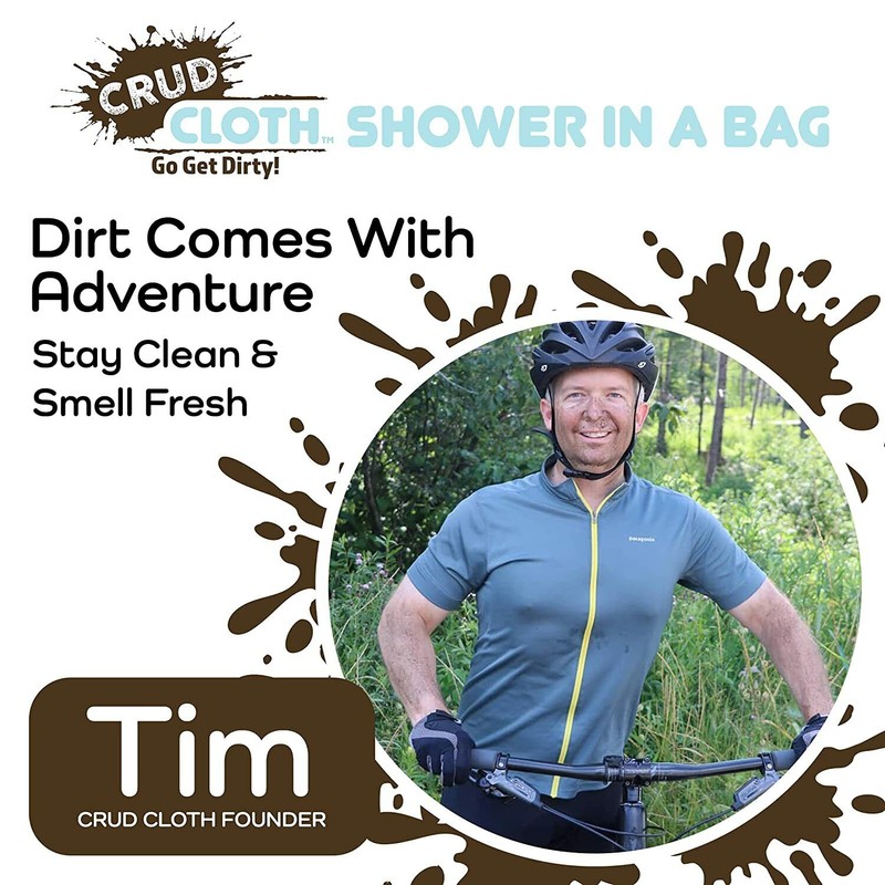 Crud Cloth Shower In A Bag (Set of 4) Peppermint